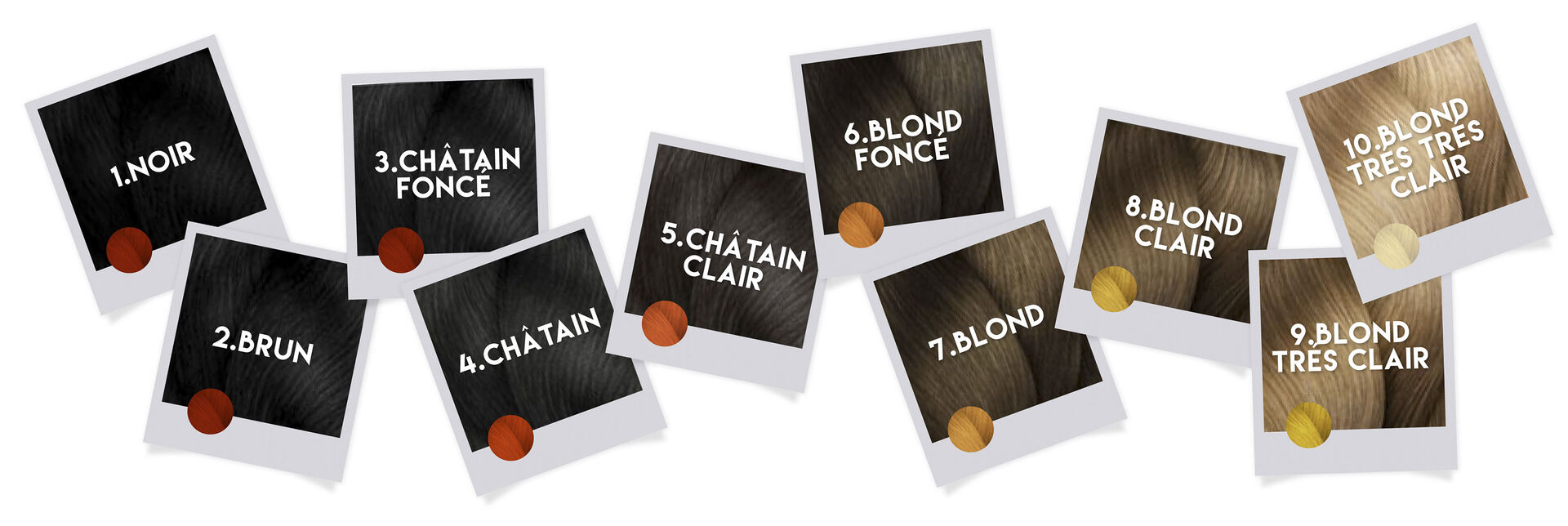 Les hauteurs de ton et fonds de d&eacute;coloration associ&eacute;s