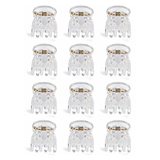 Mini-Krokodilklemmen transparent 1 cm