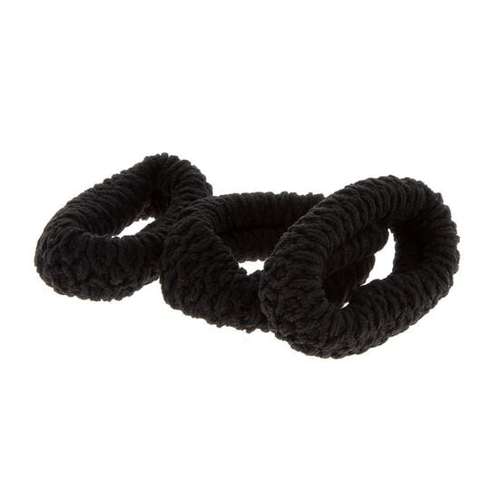 Elastische Haargummis XXL, 3er-Pack Schwarz