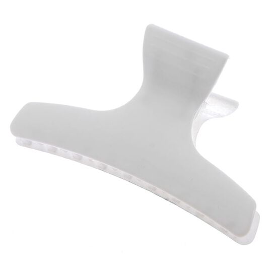 Einfache Krokodilklemme wei&szlig; 9,5 cm