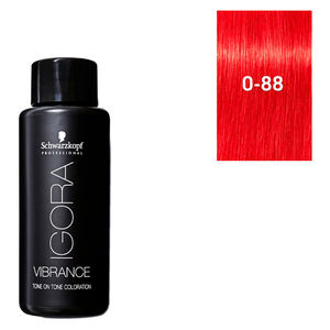 Halbpermanente Haarfarbe Igora Vibrance 0-88 Rot-Booster
