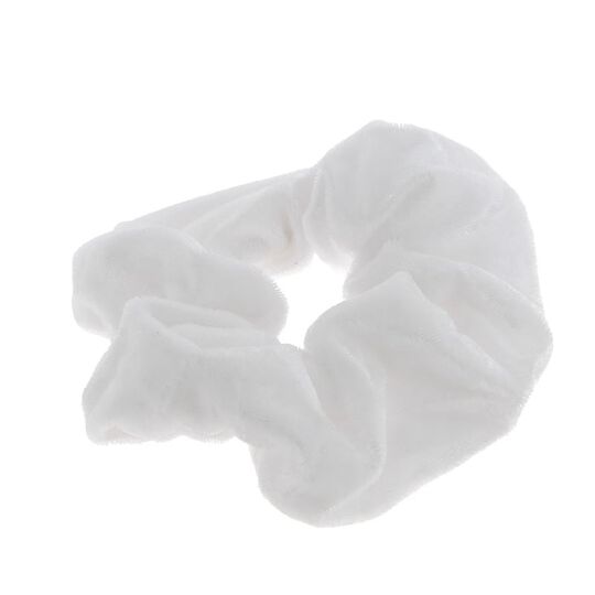 Samt-Haargummi Wei&szlig;