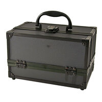 Mini-Make-up-Koffer aus schwarzem Aluminium