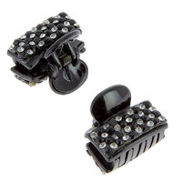 Mini-Krokodilklemme mit Strasssteinen, 2er-Set