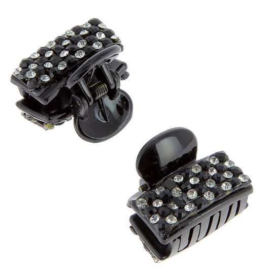 Mini-Krokodilklemme mit Strasssteinen, 2er-Set