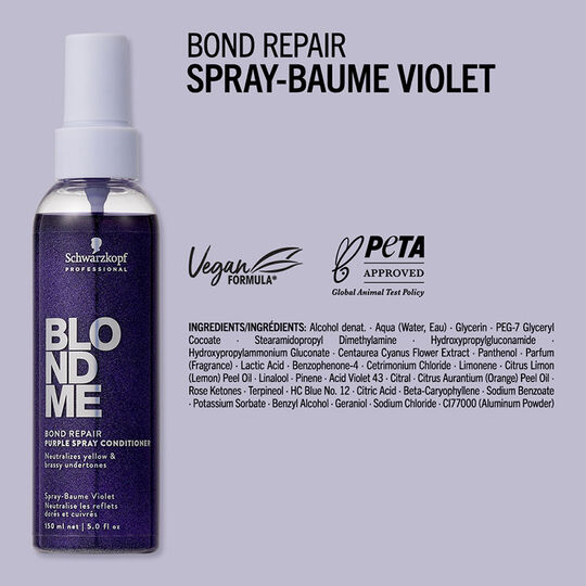 Blondme Bond Repair Neutralisierender violetter Balsam-Spray