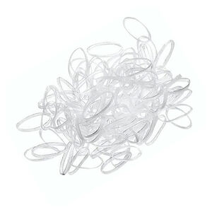 Mini-Silikonhaargummis transparent