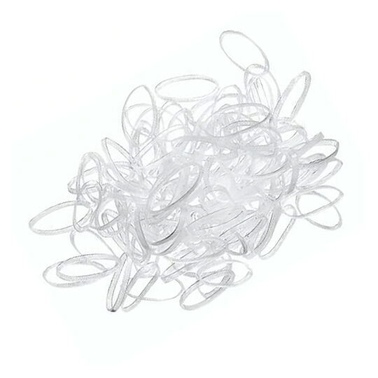 Mini-Silikonhaargummis transparent