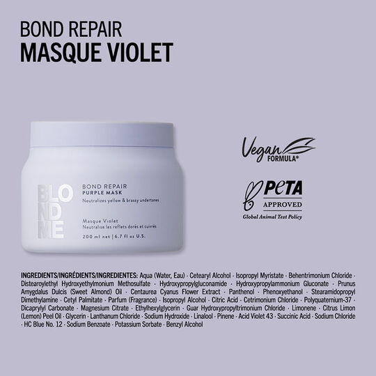 Blondme Bond Repair Neutralisierende violette Maske