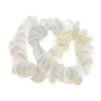 2 d&uuml;nne Satin-Haargummis Wei&szlig;