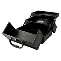 Mini-Make-up-Koffer aus schwarzem Aluminium