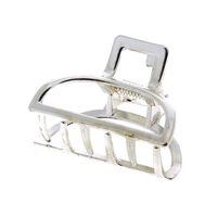 Kleine Metall-Krokodilklammer silberner Halbmond