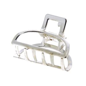 Kleine Metall-Krokodilklammer silberner Halbmond