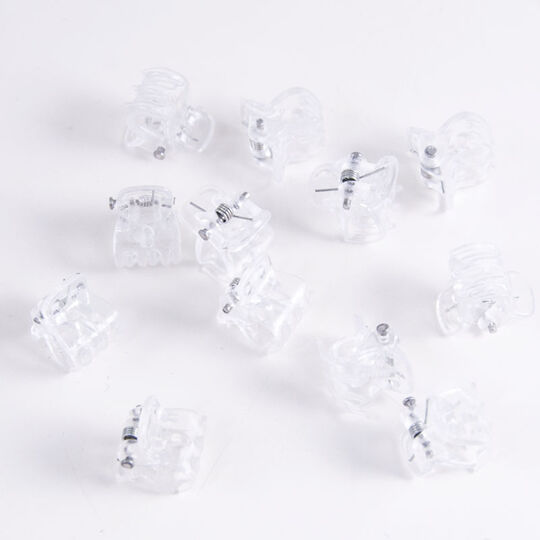 Mini-Krokodilklemmen transparent 1 cm