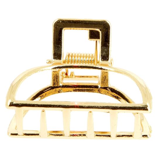 Kleine Metall-Krokodilklammer Goldhalbmond