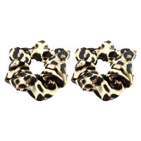 Haargummis mit Leopardenmuster