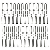 24 kurze Wellennadeln Schwarz