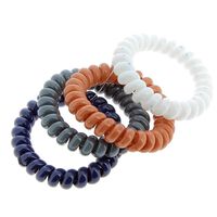 Scoubidou-Gummib&auml;nder in 4 Farben Blaugrau Beige und Wei&szlig;