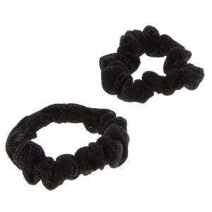 Duo gl&auml;nzender Haargummis Glitzerndes Schwarz