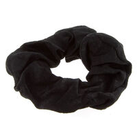 Haargummi aus satinierter Baumwolle Schwarz