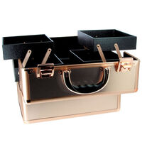 Handkoffer Metallic-Rosa