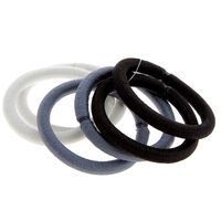 Gummib&auml;nder ohne Metall X 6 Schwarz, Wei&szlig; und Grau