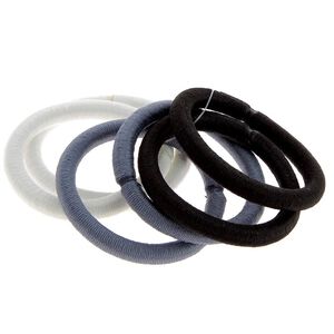 Gummib&auml;nder ohne Metall X 6 Schwarz, Wei&szlig; und Grau