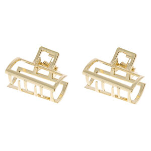 Mini-Haarklammern aus vergoldetem Metall